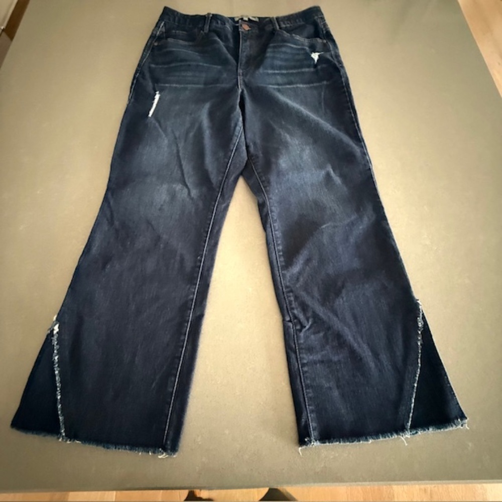 Women Wit & Wisdom (Nordstrom) 'Ab'Solution High Waist Crop Bootcut Jeans Sz 14